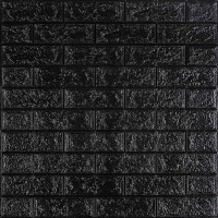 3D панель самоклеюча 700х770х3мм цегла Чорна (019-3) SW-00000584