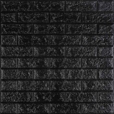 3D панель самоклеюча 700х770х3мм цегла Чорна (019-3) SW-00000584