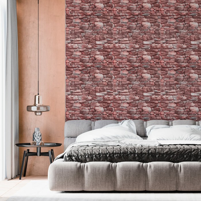 Самоклеюча декоративна 3D панелі 700х770х5мм Матовий камінь (060M) SW-00000635