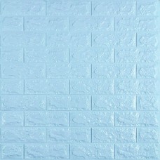 3D панель самоклеюча 700х770х7мм цегла Блакитна (005-7) SW-00000658