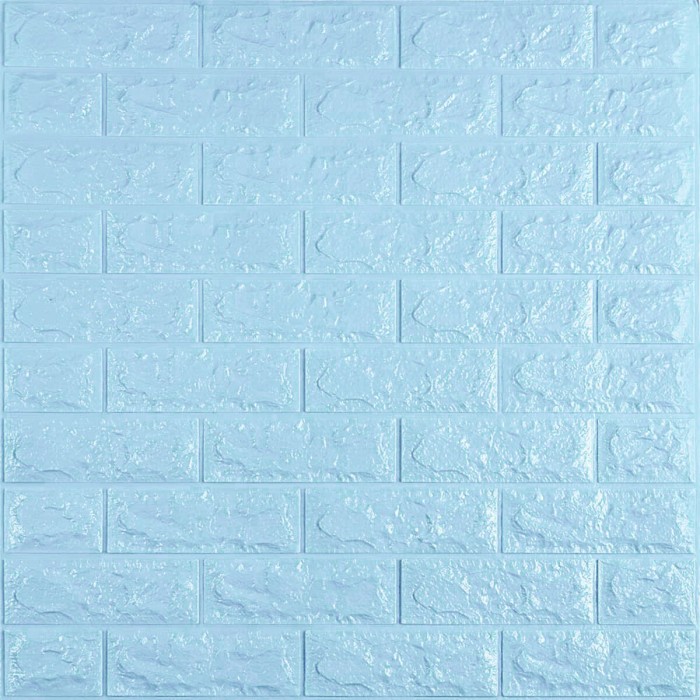 3D панель самоклеюча 700х770х7мм цегла Блакитна (005-7) SW-00000658