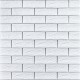 Самоклеюча 3D панель 700х770х5мм Біла цегла смужка срібло (100-5) SW-00000753