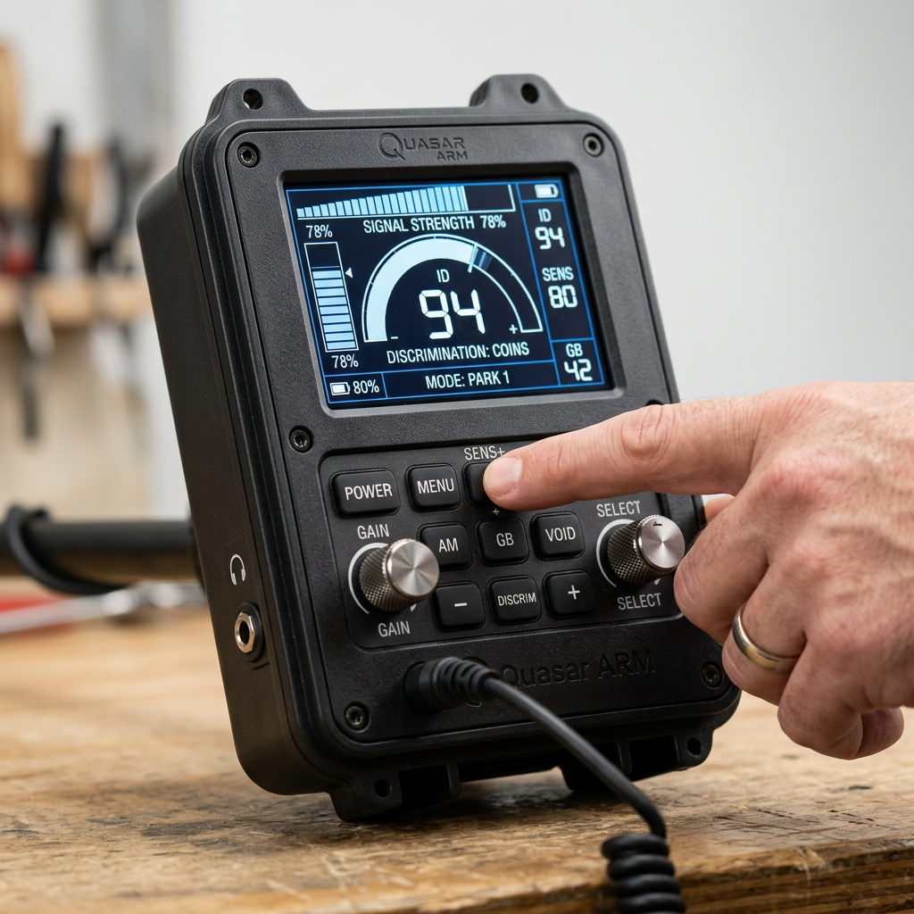 Металошукач Квазар АРМ з FM та регулятором ТХ: Більше Глибини та Точності для Ваших Знахідок