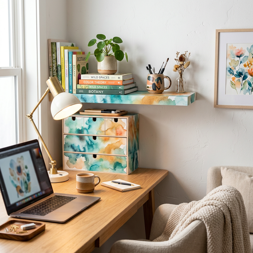 Самоклеюча плівка Акварель: Додайте свіжості та стилю вашому інтер'єру легко й швидко