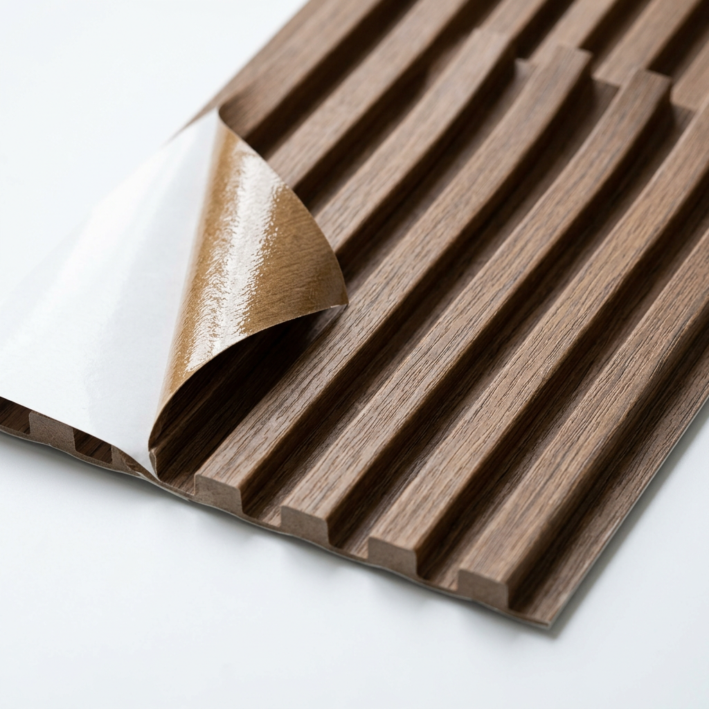 Покриття вінілове самоклеюче 3D рейки 600х600х2,8мм SW-00003243: Миттєве перетворення інтер'єру без зайвих зусиль