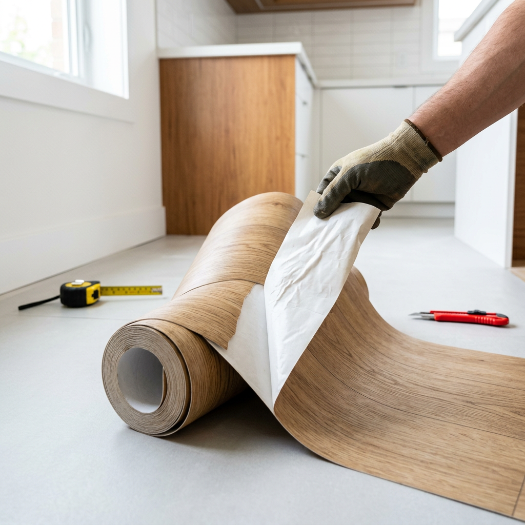 УЦІНКА! Самоклеюча вінілова плитка 600х3000х2мм: Легке оновлення підлоги без зусиль