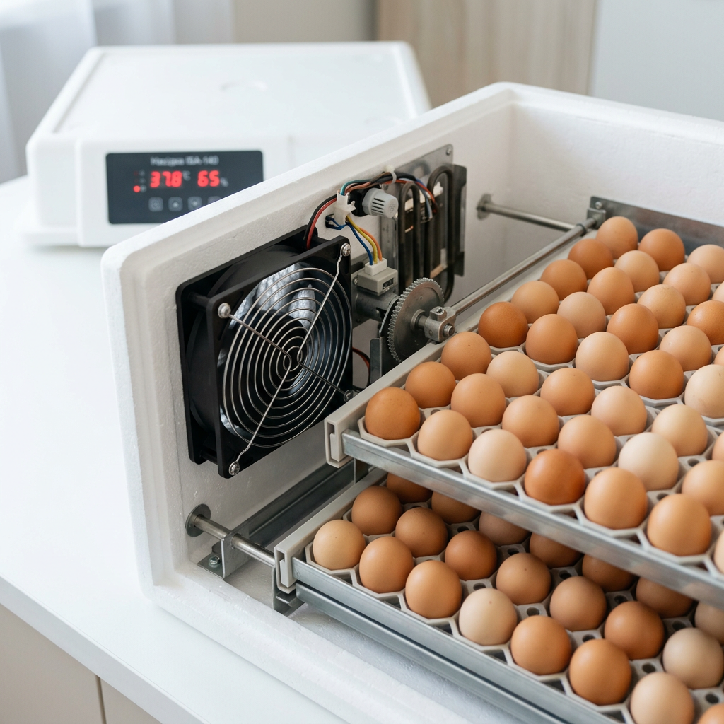 Інкубатор Насідка ІБА-140 яєць автомат цифровий, вентилятор: легкий старт для успішного птахівництва