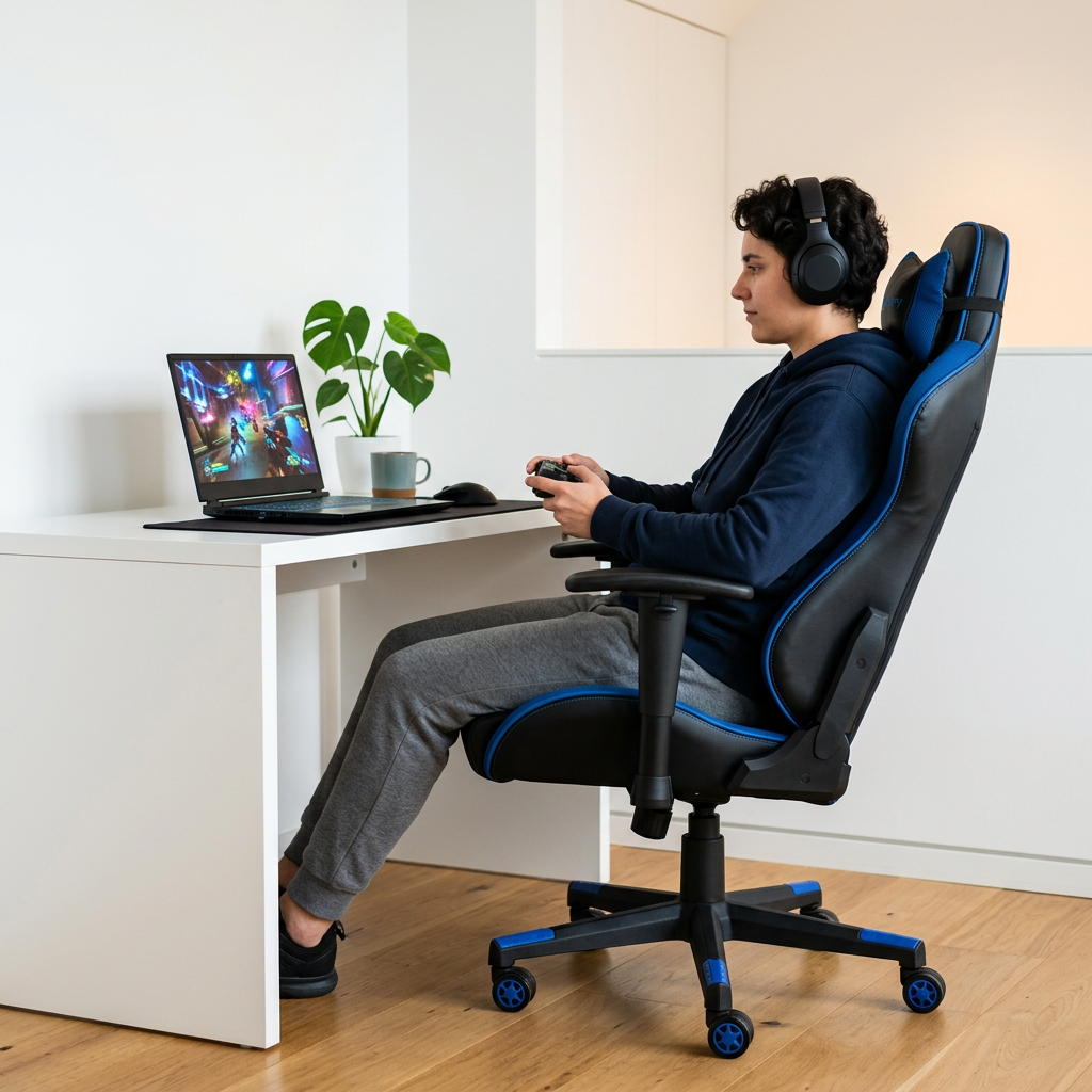 Геймерське крісло Gamery з масажною подушкою: комфорт та підтримка для багатогодинних сесій