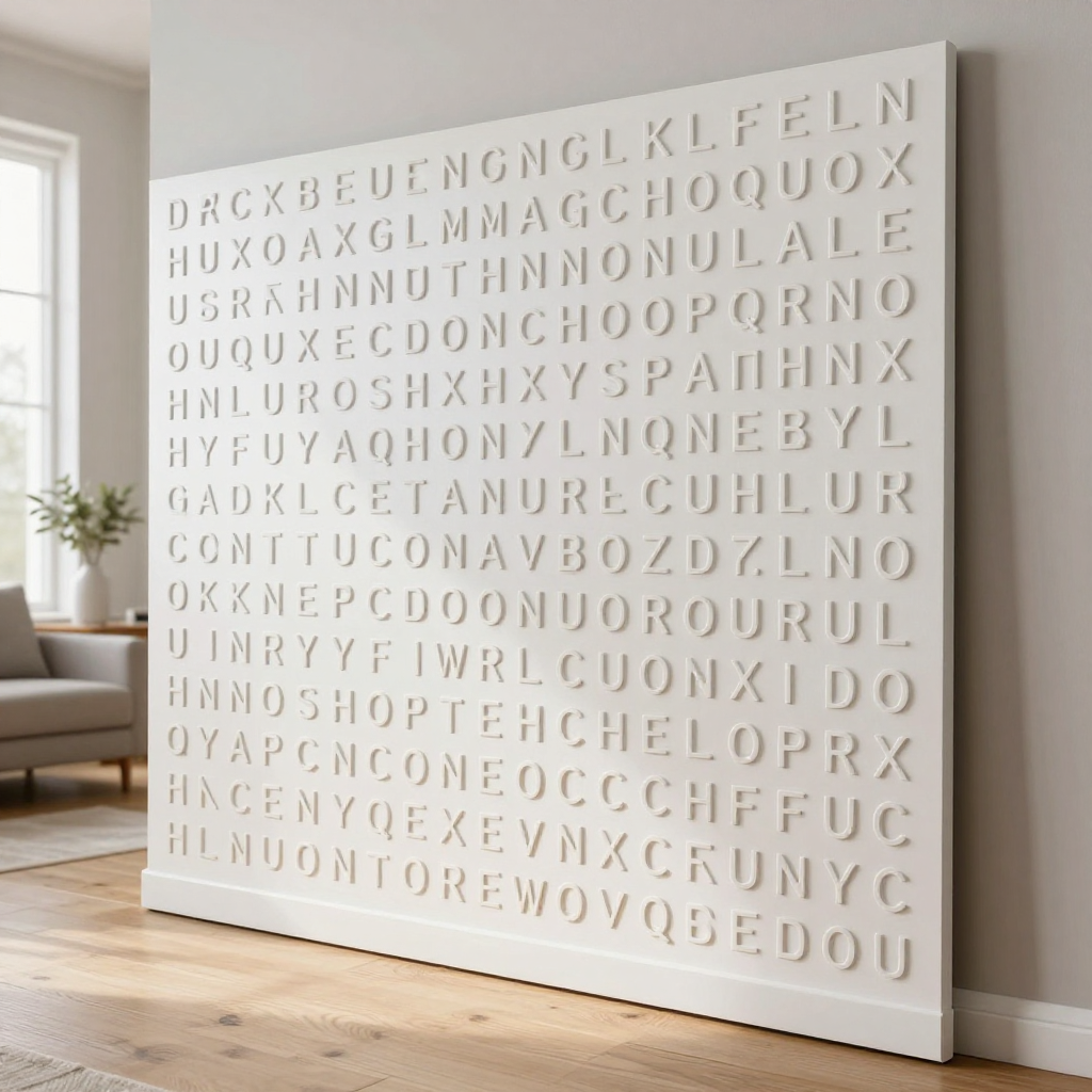 Набір панелей стінових 3D 700х1400х4мм Абетка — стильний вибір для інтер'єру