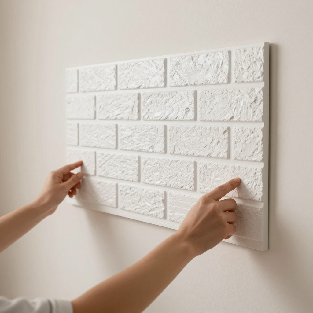 R001-2-20 Панель стінова в рулоні 3D 700х19600х2мм Біла Цегла SW-00002277: ідеальне рішення для декорування стіни