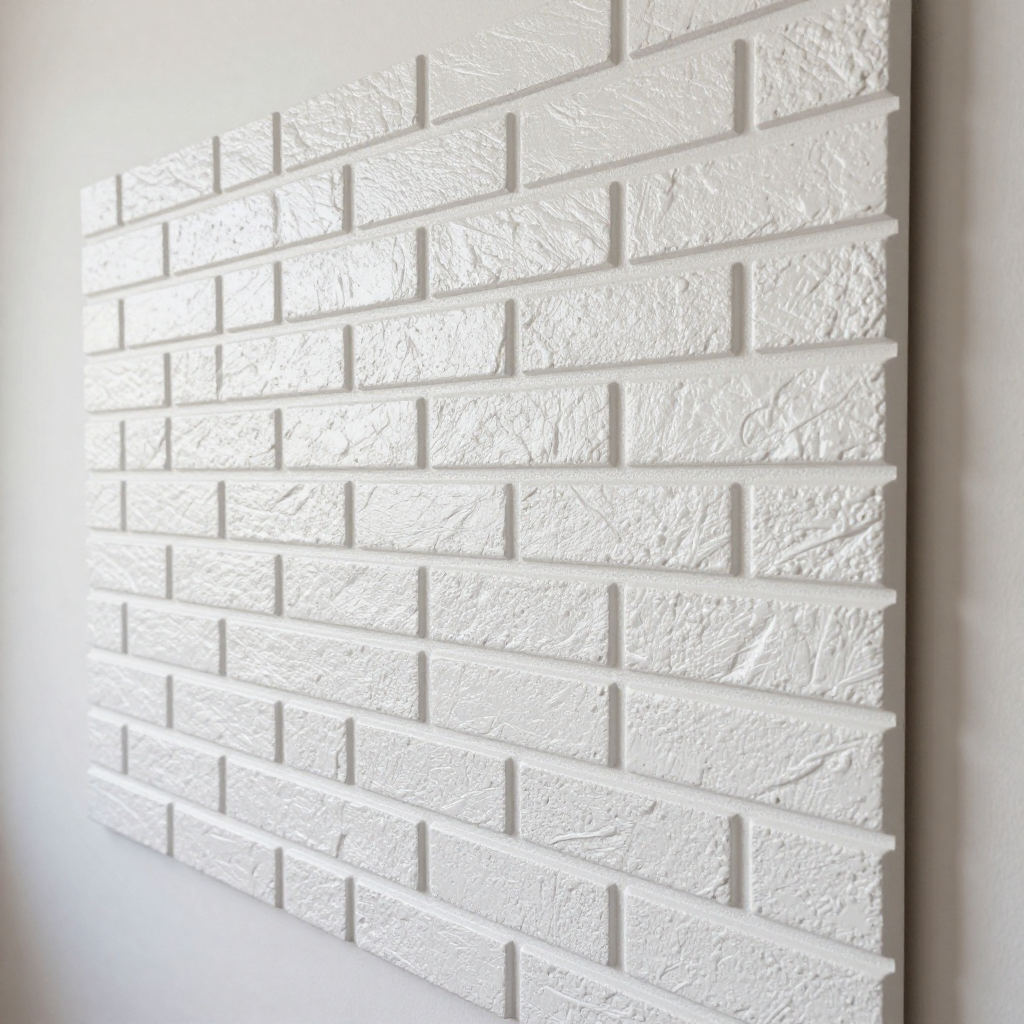 R001-2 Панель стінова у рулоні 3D 700х3080х2мм Біла Цегла — стильний ремонт без зайвих зусиль