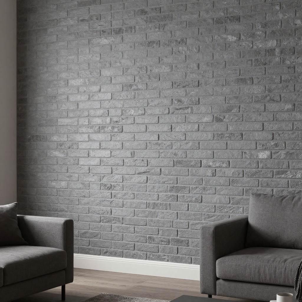 R017-2 Панель стінова в рулоні 3D 700х3080х2мм Сіра Цегла: стильний декор для вашого простору