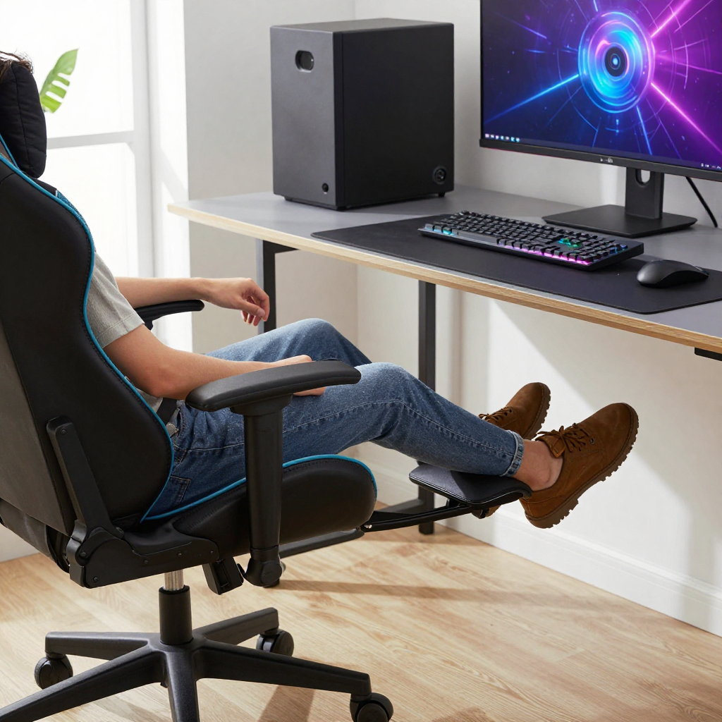 Комп'ютерне геймерське ігрове крісло з масажною подушкою: комфорт на максимумі