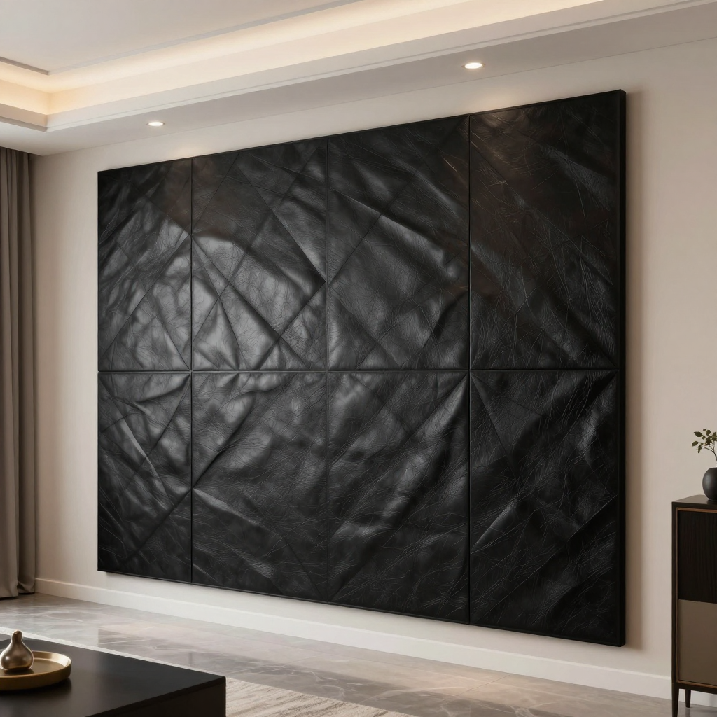 Самоклеюча декоративна 3D панель «Ромби під шкіру»: стильний акцент для стін та стель