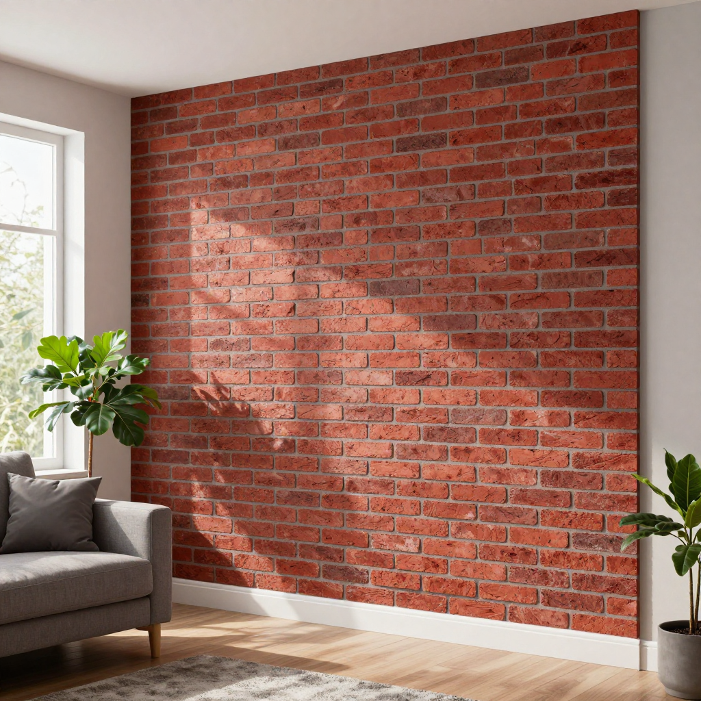 Самоклеюча декоративна 3D панель Червона цегла піщаник: стильний акцент для вашого інтер’єру
