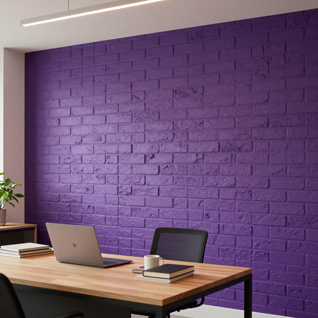 3D панель самоклеюча 700х770х5мм цегла Пурпурна: стильний декор для будь-якого простору