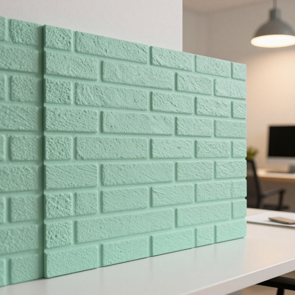 3D панель самоклеюча 700х770х7мм м'ятна цегла: стильний вибір для інтер'єру