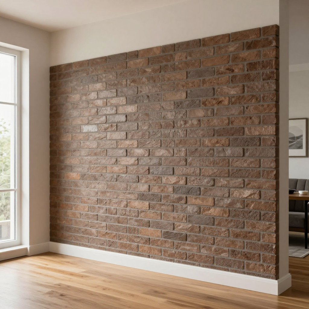 179-3 панель стінова 3D 700х770х3мм коричневий (цегла) — стиль і зручність в одному рішенні