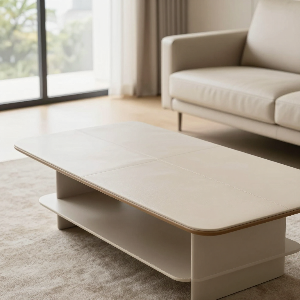 Самоклеюча екошкіра у рулоні 1.37х1м х 0.5мм Бежевий: стиль і практичність для вашого інтер'єру