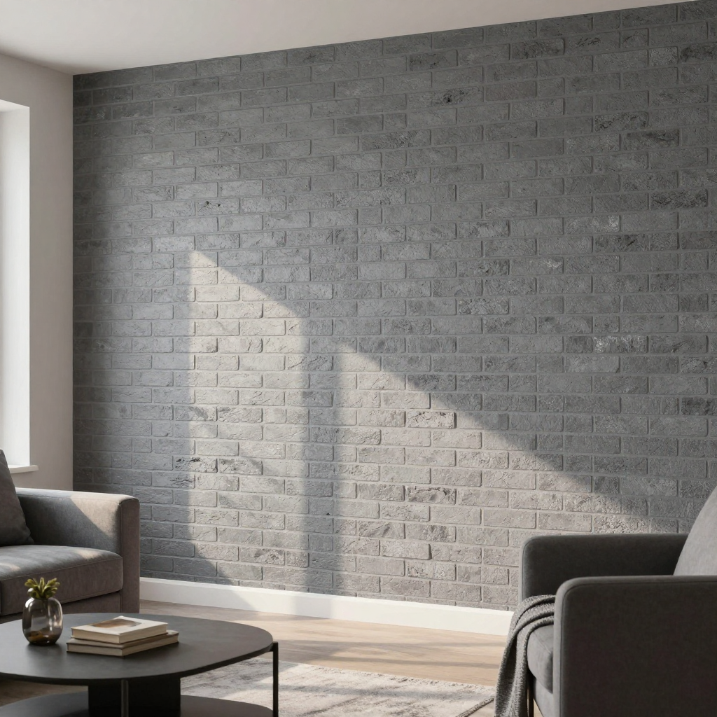 R017-2 панель стінова в рулоні 3D (Сіра Цегла): стильний і практичний вибір для вашого інтер’єру