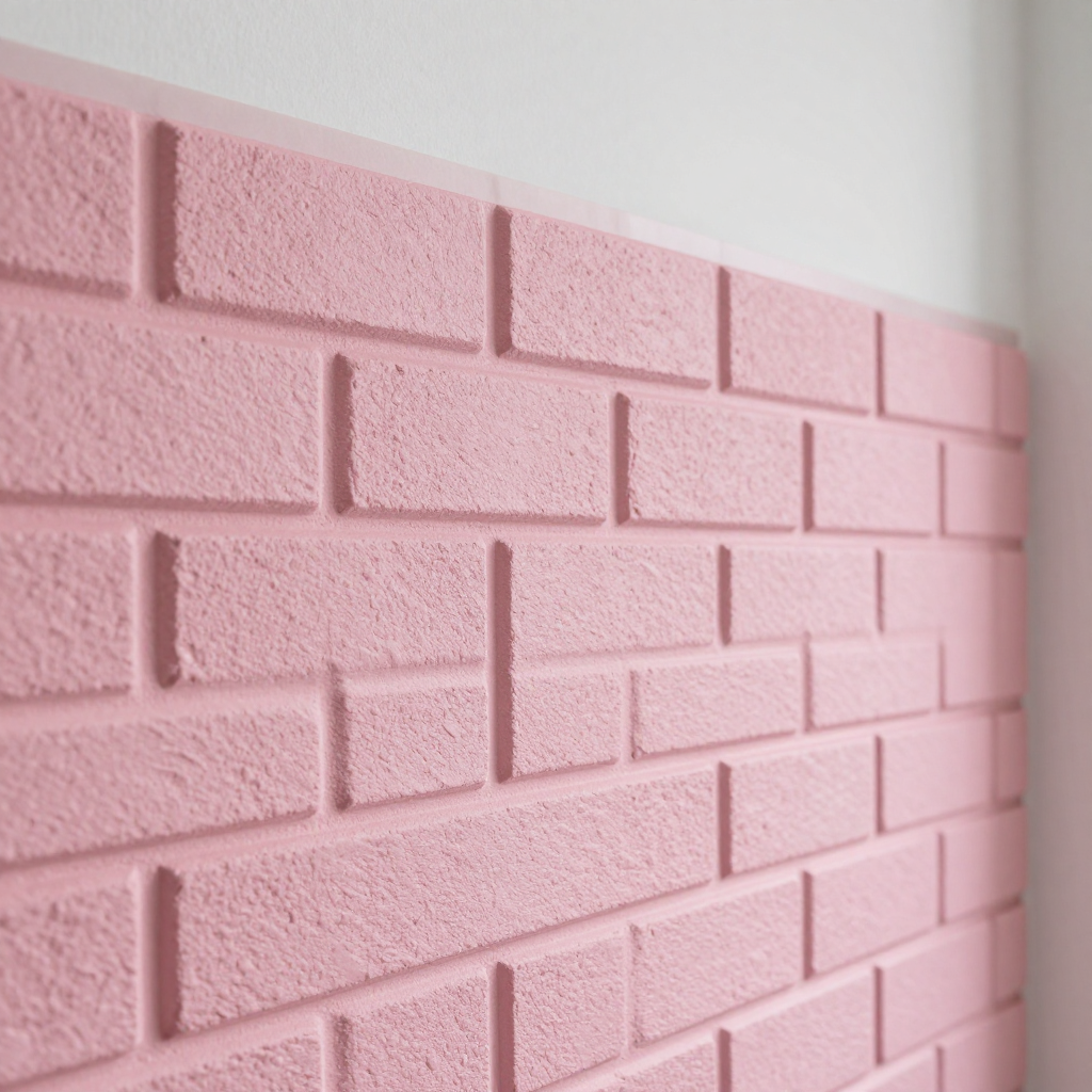 3D панель самоклеюча 700х770х3мм цегла Рожевий — стильне рішення для вашого інтер’єру