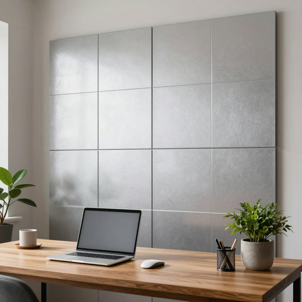 3D панель 700х700х6мм Срібло SW-00001951 — естетика та універсальність для вашого інтер'єру