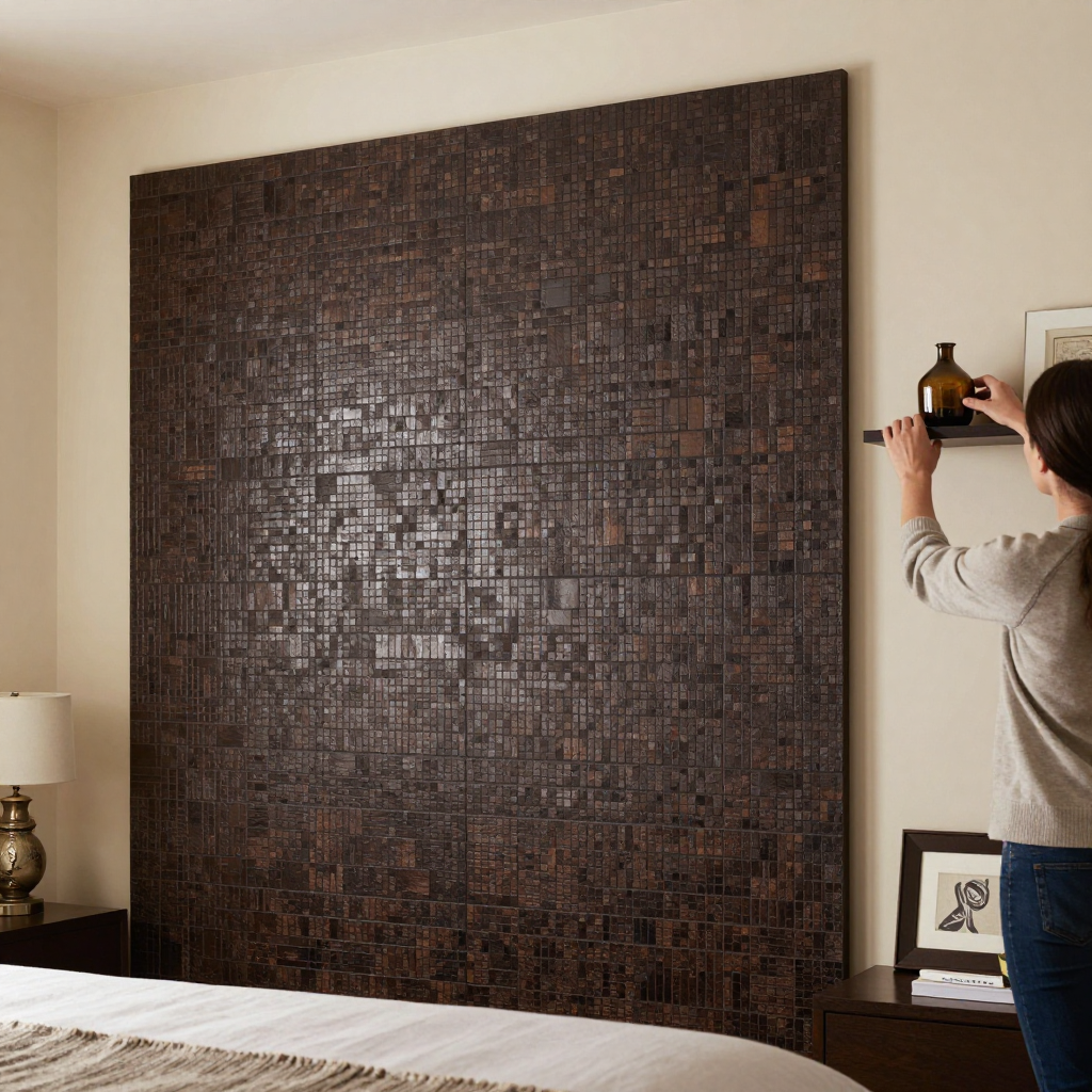Панель стінова 3D Мозаїка коричнева — стиль і практичність для вашого інтер’єру