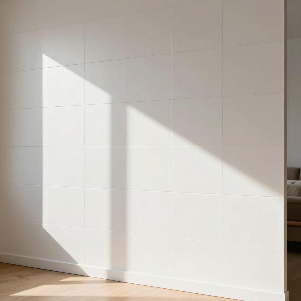 Покриття вінілове самоклеюче 3D рейки 600х600х2,8мм Білий графіт: стильне рішення для вашого інтер’єру