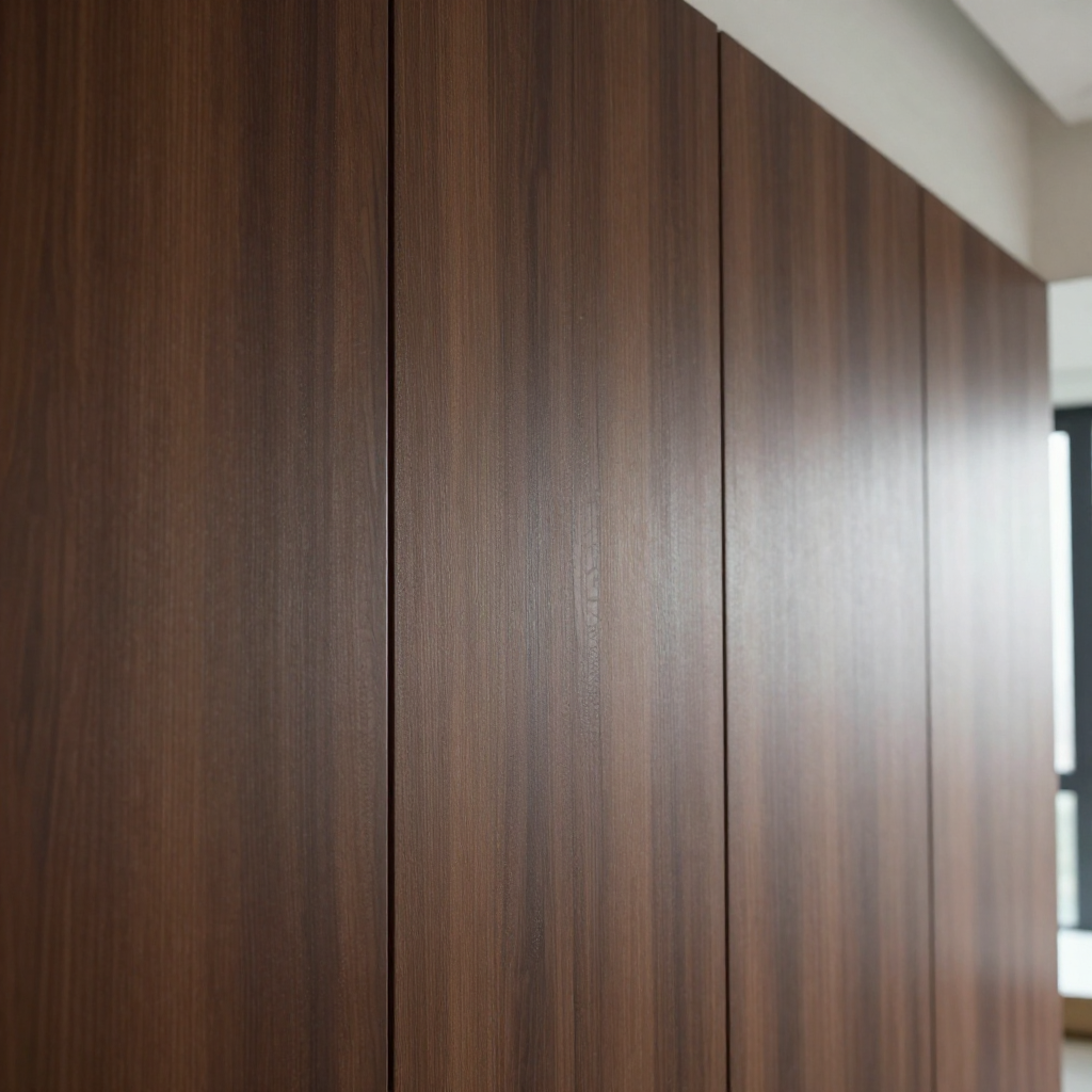 Покриття вінілове самоклеюче 3D рейки 600х600х2,8мм Димчастий каштан — стиль і зручність для вашого інтерʼєру