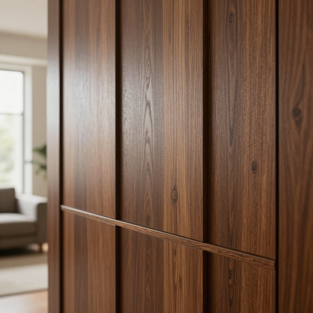 Покриття вінілове самоклеюче 3D рейки 600х600х2,8мм Дуб мокко — стиль і простота монтажу