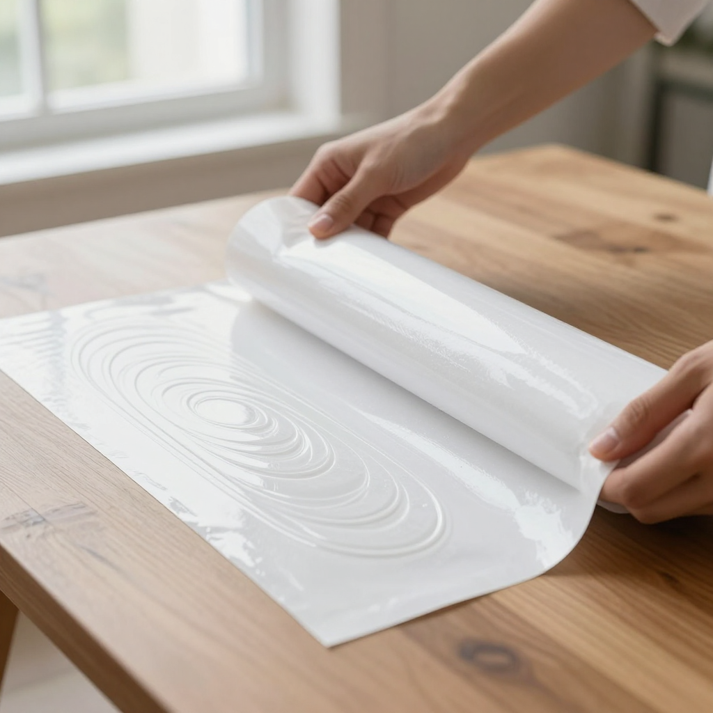 Самоклеюча плівка із білими вензелями 10175: красива і проста декорація для вашого інтер’єру