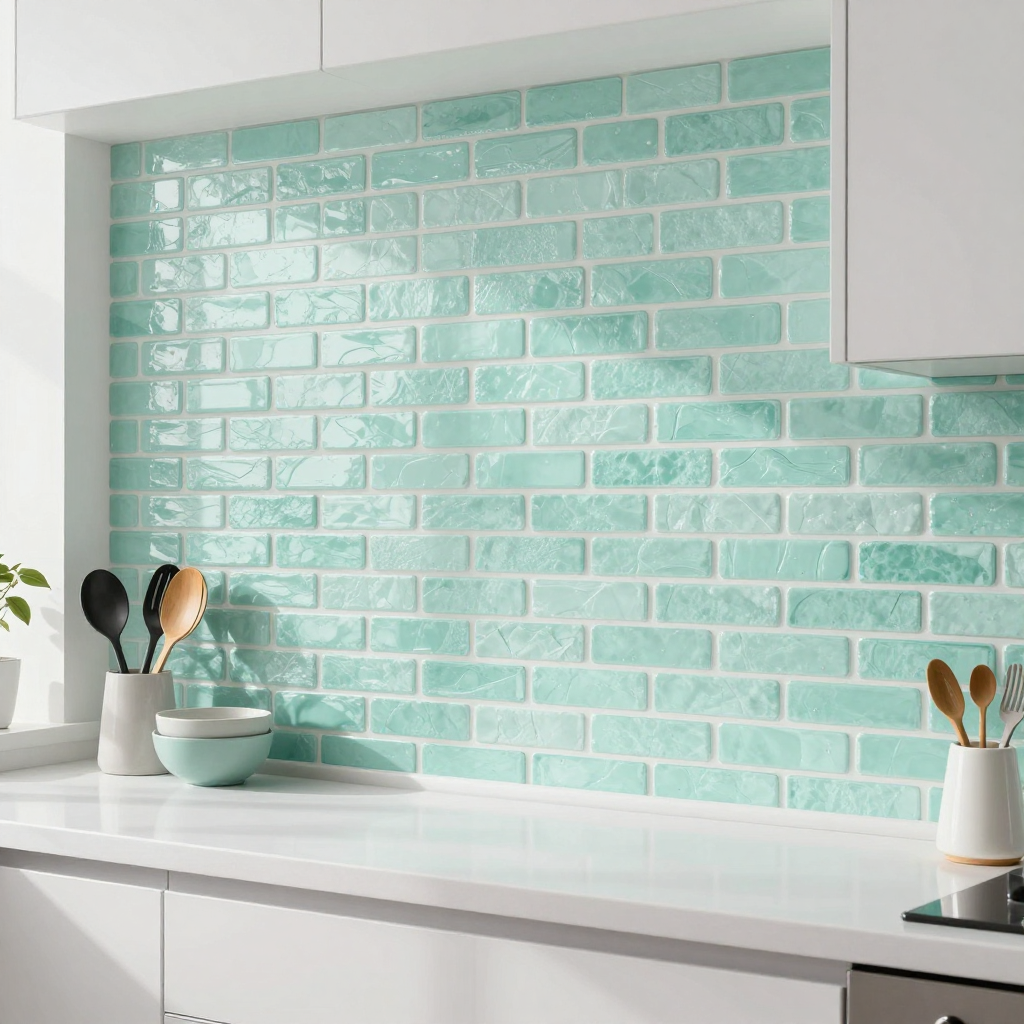 3D панель самоклеюча 700х770х3мм цегла М'ята: стильний декор для вашого інтер'єру