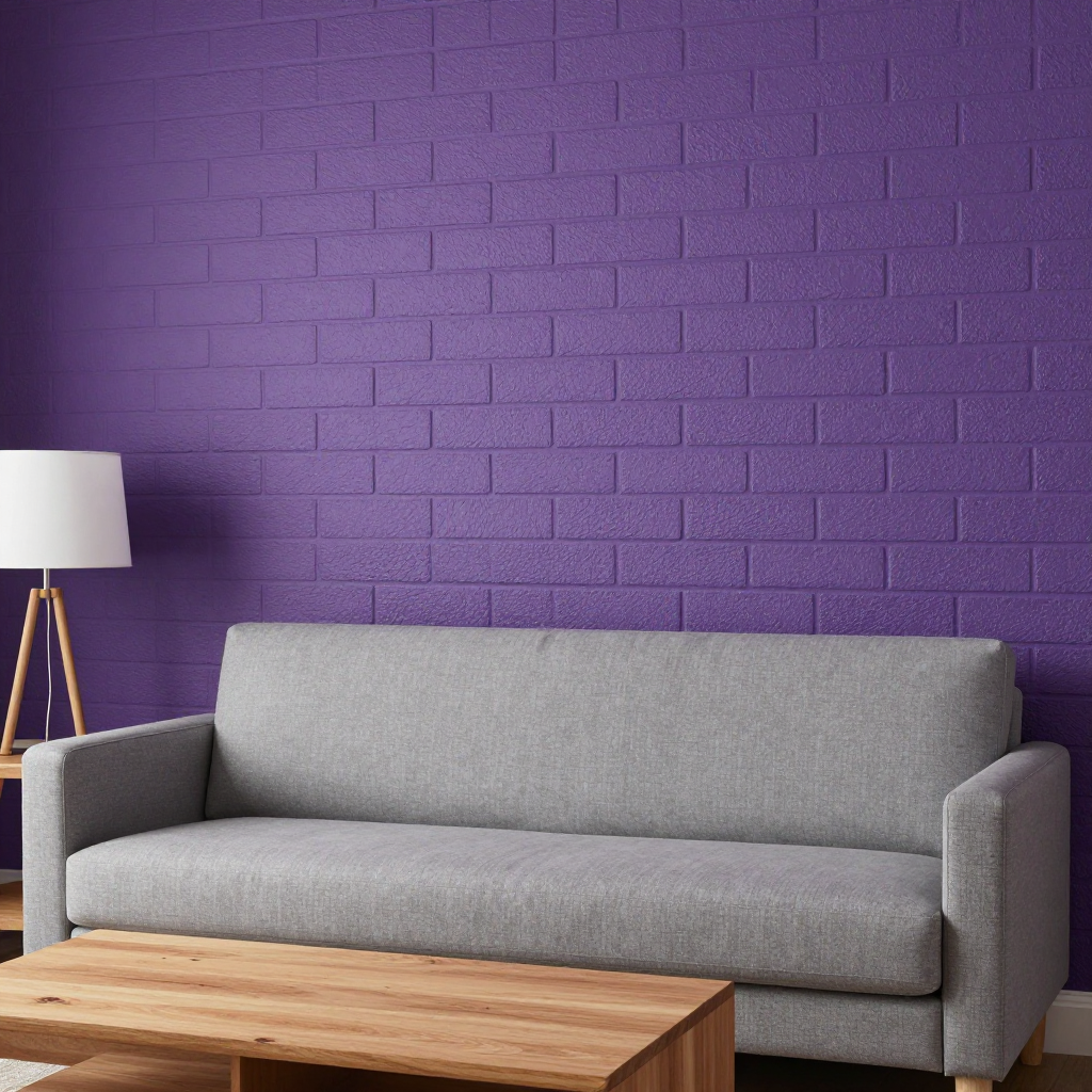 3D панель самоклеюча 700х770х3мм цегла Фіолетова — стильний акцент у вашому інтер’єрі