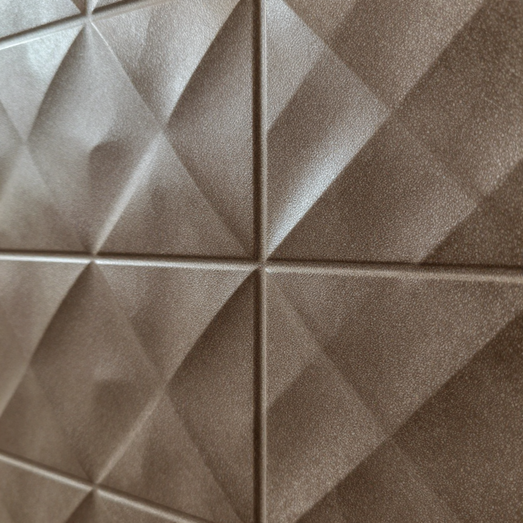 Панель стінова 3D 700х700х4мм Ромби коричневі вінтаж SW-00002007 — стильна текстура для вашого інтер’єру