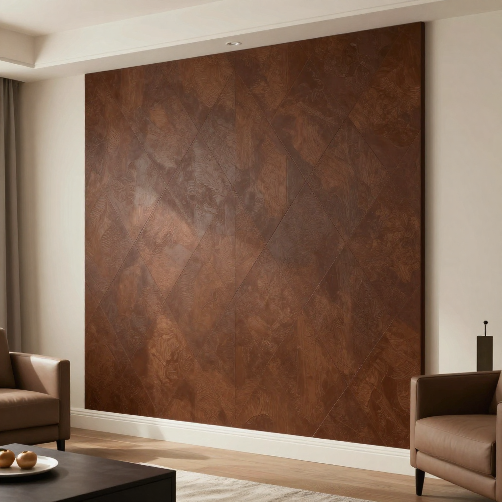 Панель стінова 3D 700х700х4мм Ромби коричневі вінтаж SW-00002007 — стильна текстура для вашого інтер’єру