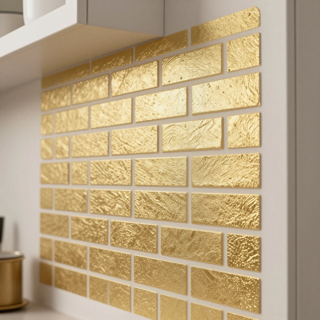 3D панель самоклеюча Золота (700х770х3мм): стильне рішення для вашого інтер’єру