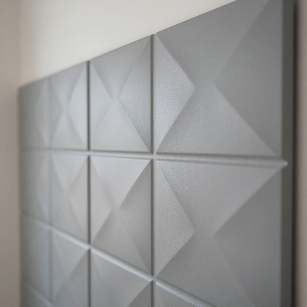Панель стінова 3D «Ромби сірі вінтаж»: стильний акцент для вашого інтер’єру