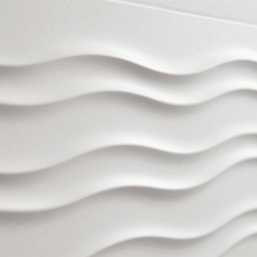 Самоклеюча 3D панель 700x700x5мм Білі хвилі — стильний акцент для вашого інтер’єру
