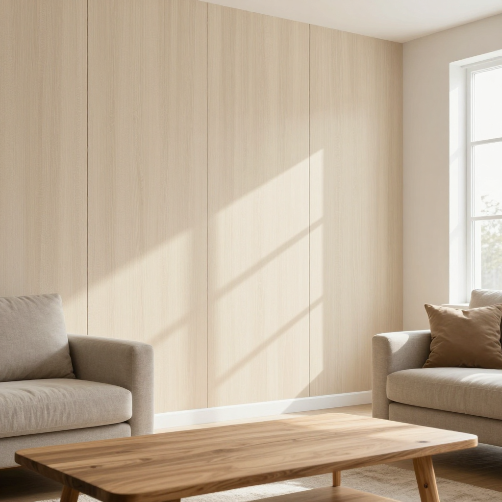 Покриття вінілове самоклеюче 3D рейки Світлий мигдаль: стиль і зручність в кожному квадратному метрі