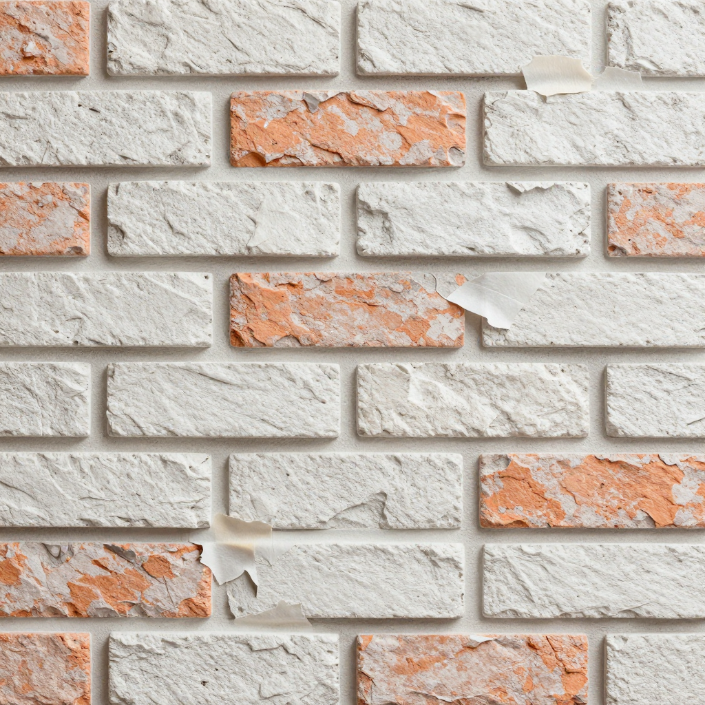 Самоклеюча декоративна панель 700x770x6мм Мікс цегла для стильного дизайну