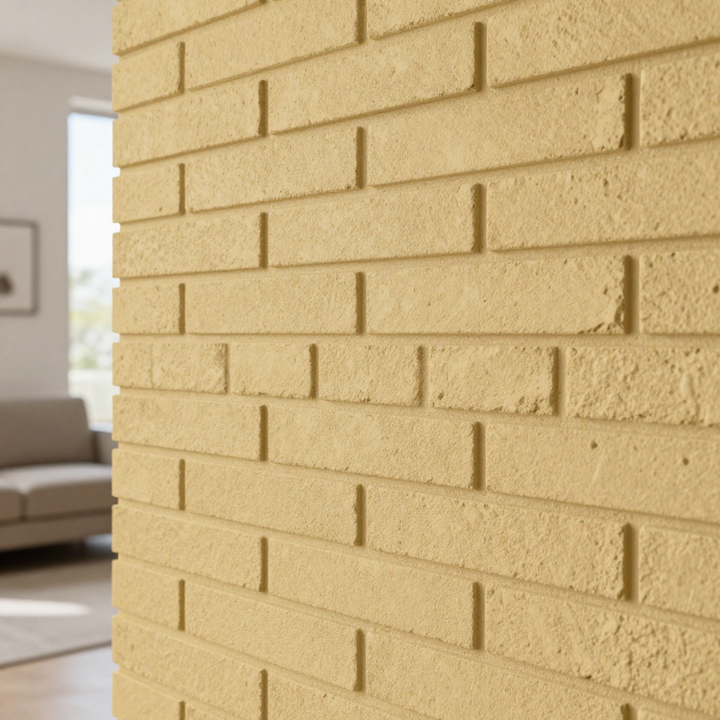 3D панель самоклеюча 700х770х5мм: стильний декор у кольорі жовто-пісочного