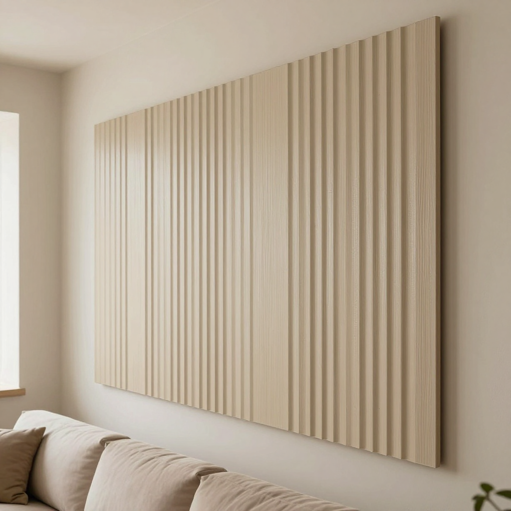 Уцінка. Самоклеюче вінілове покриття 3D рейки 600х600х2,8мм — доступне рішення для стильного інтер’єру