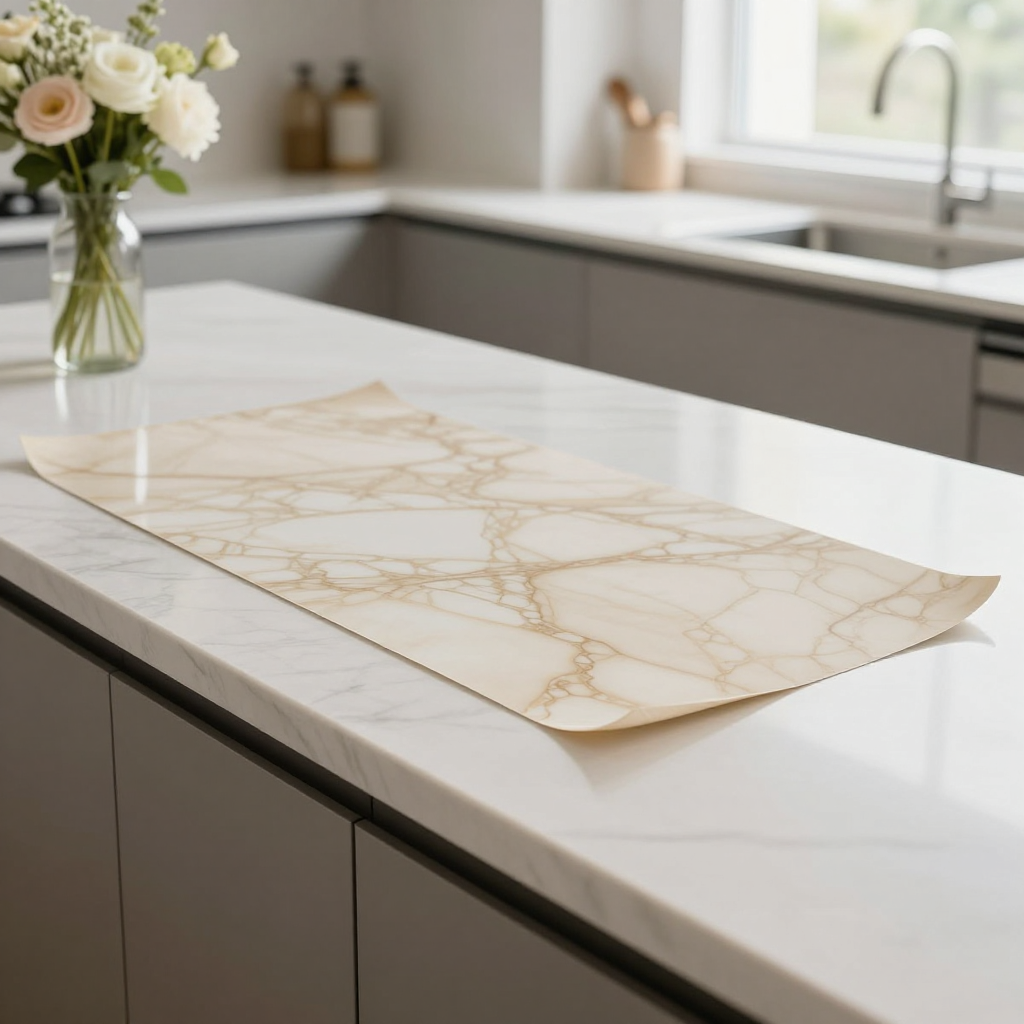 Самоклеюча плівка бежевий мармур SW-00001277 — стиль і практичність для вашого інтер'єру