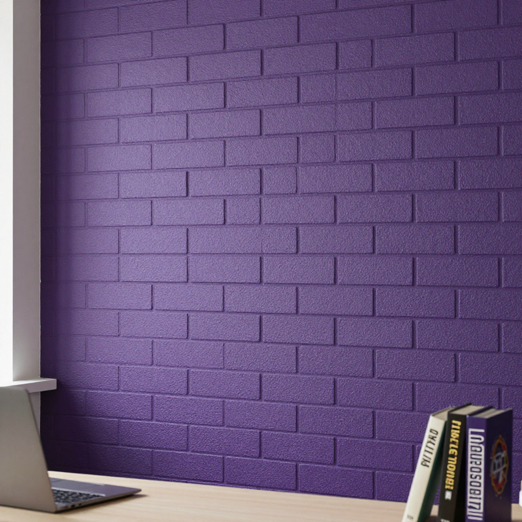 3D панель самоклеюча 700х770х3мм цегла фіолетова — стильне рішення для декору стін