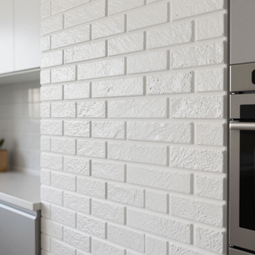 Панель стінова 700х700х4мм Біла цегла зі сріблом: стильне рішення для вашого інтер’єру