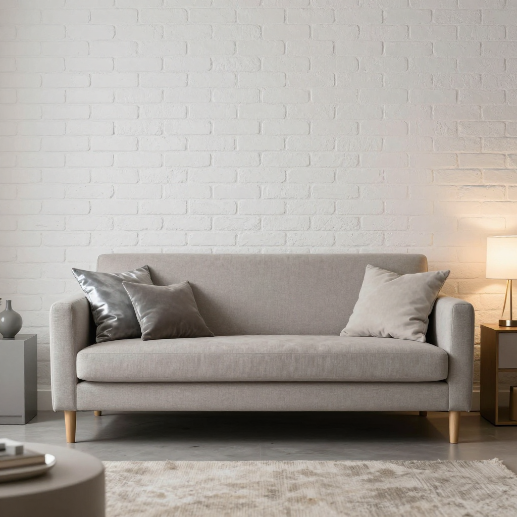 Панель стінова 700х700х4мм Біла цегла зі сріблом: стильне рішення для вашого інтер’єру