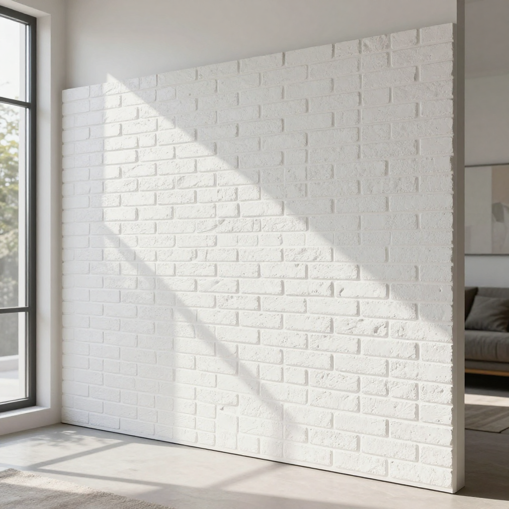 Самоклеюча 3D панель 3080x700x5мм Біла Кладка: стиль і практичність у дизайні оселі
