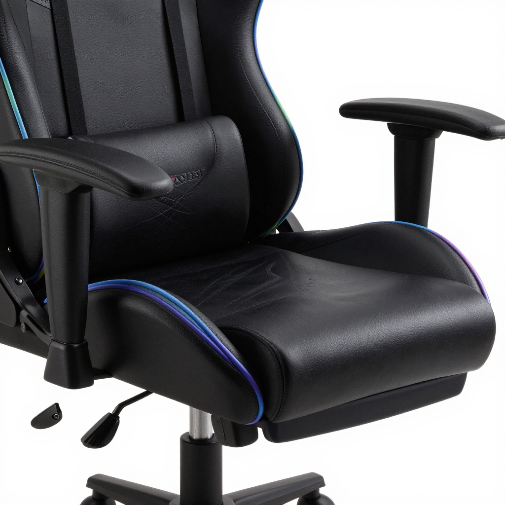 Крісло геймерське ProGame GX-150 з RGB підсвіткою і підставкою для ніг для комфортної гри