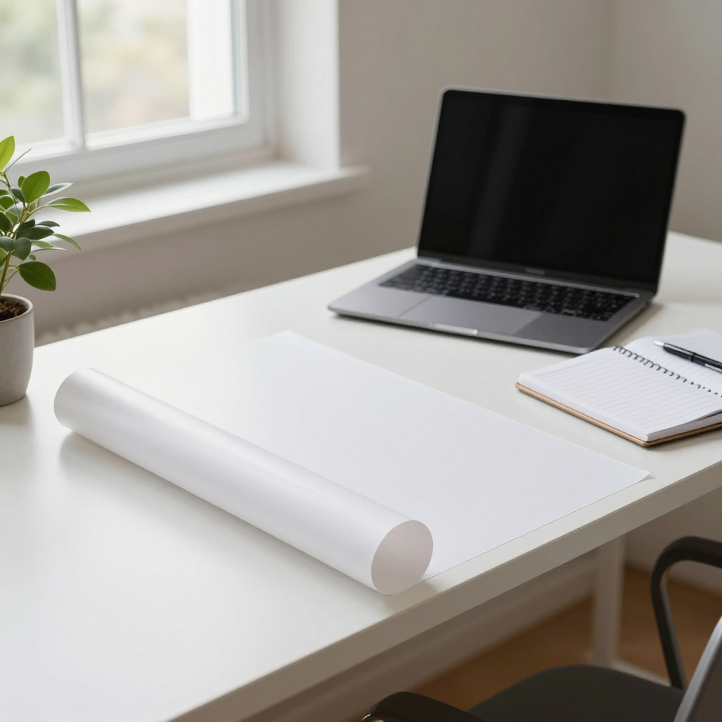 Самоклеюча плівка 0,45х10м х 0,07мм Білий дим — стильна трансформація вашого простору