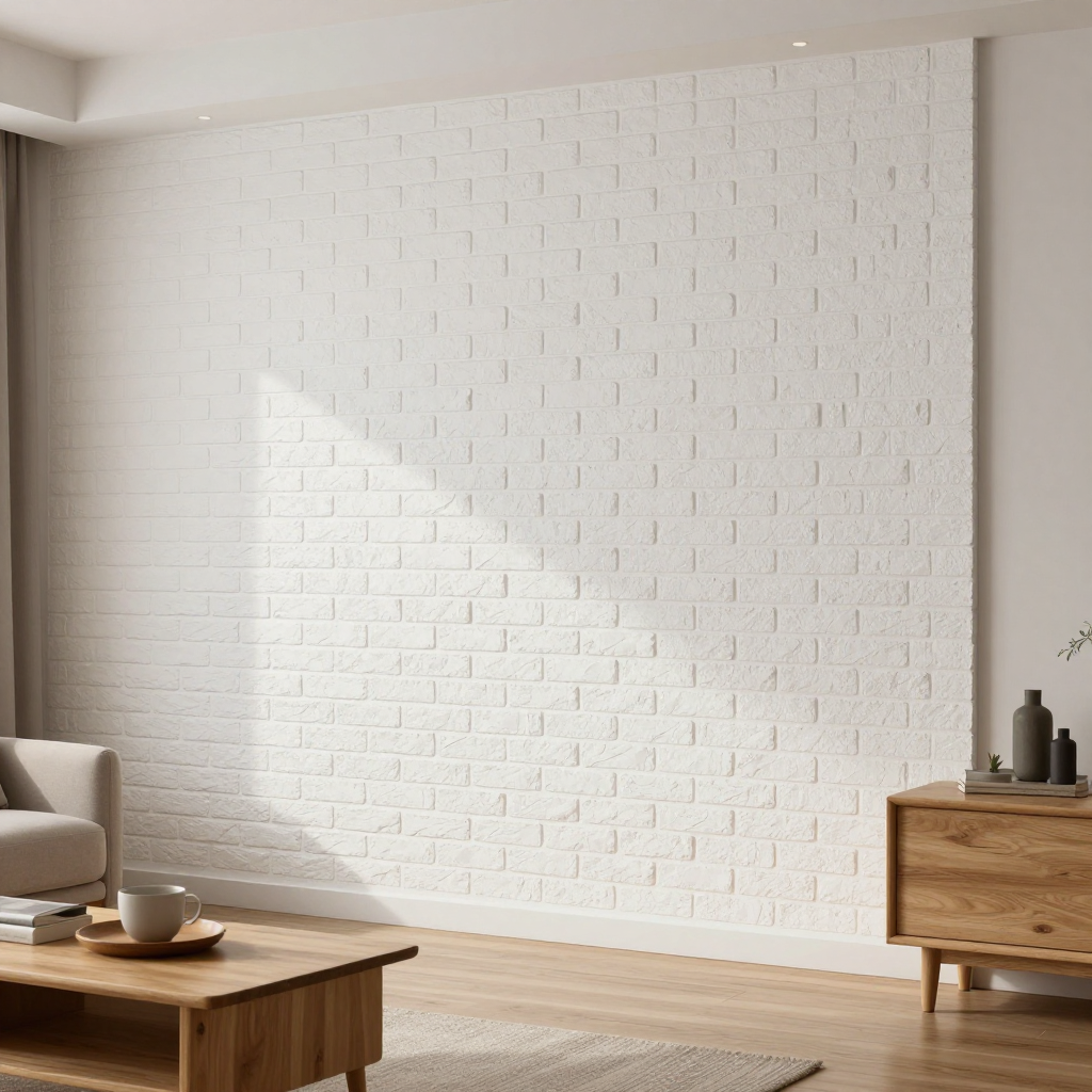 3D панель самоклеюча 700х770х3мм цегла Біла — стильний декор для вашого інтер’єру